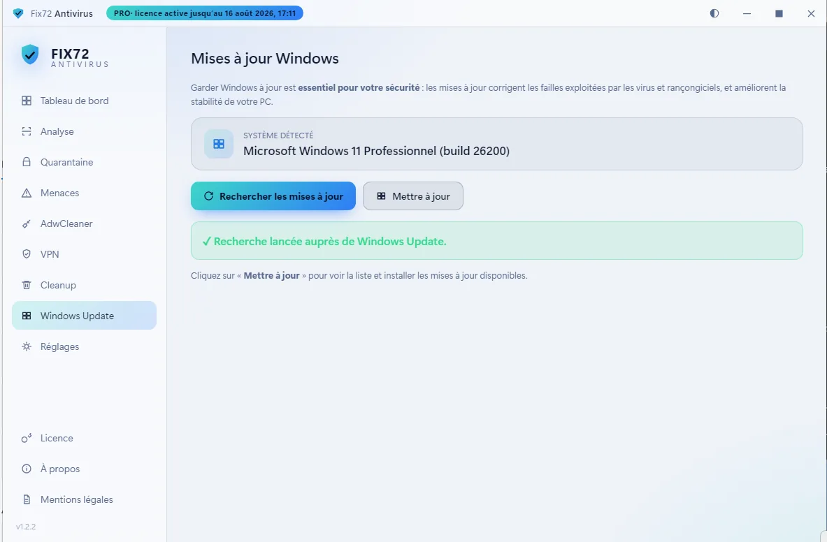 Mises à jour Windows